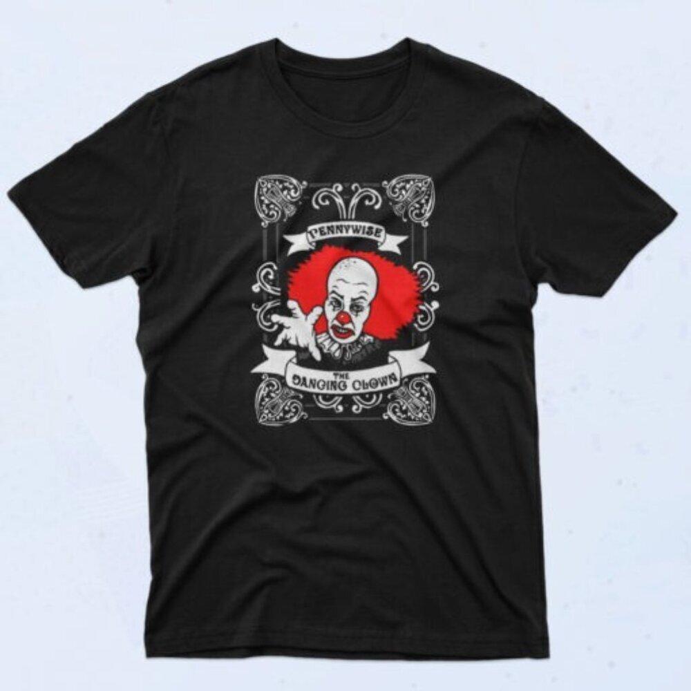 Pennywise Dancing Clown It 90S Shirt Horror Movie Graphic Tee Fan Unisex
